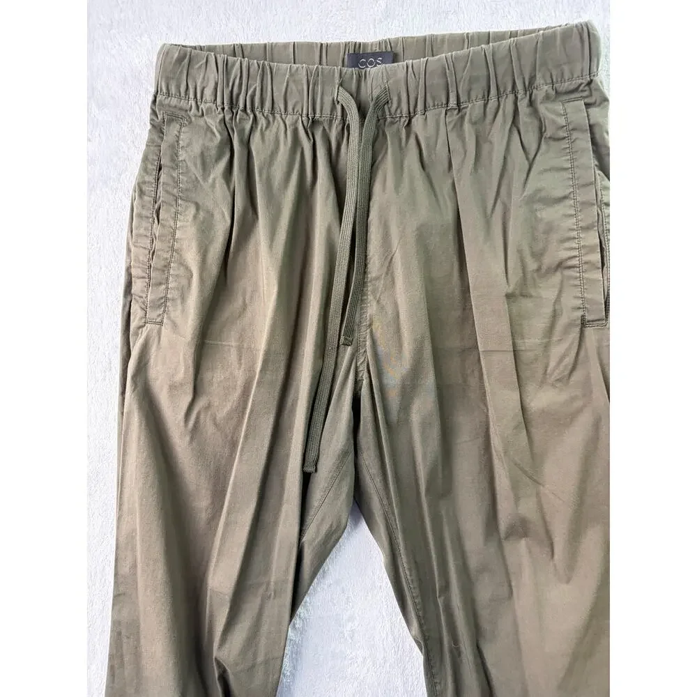 COS Olive Green Elastic Waist Jogger Pants – Size S
